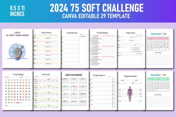 Download 2024 75 Soft Challenge Canva KDP - Kdp Collection