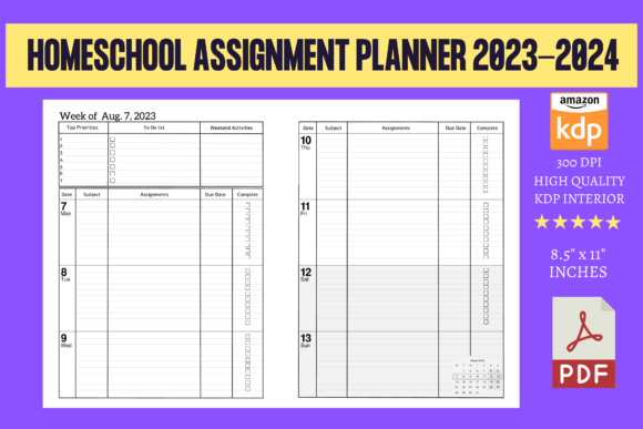 Download Homeschool Assignment Planner 2023-2024 - Homeschool Collection