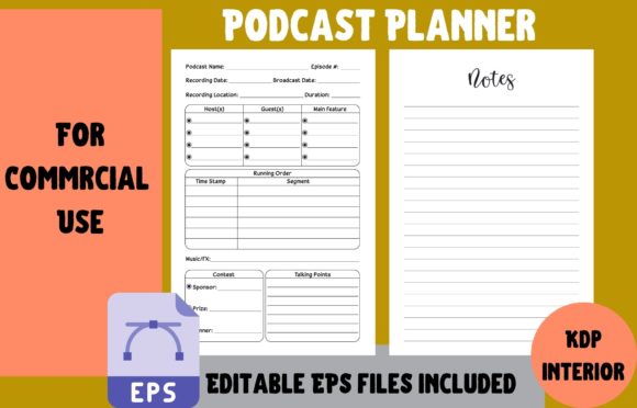 Download Podcast Planner Interior for KDP - Kdp Collection