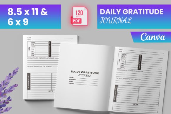 Download Daily Gratitude Journal Canva (KDP) - Kdp Collection