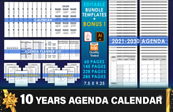 Download 10 Years KDP Interiors Template Bundle - Kdp Collection