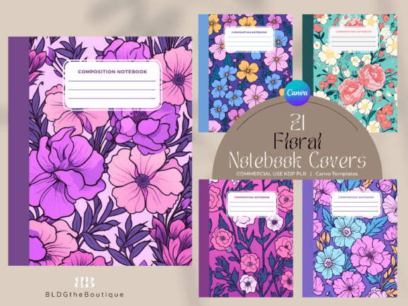 Download Floral Composition Notebook Covers KDP - Kdp Collection