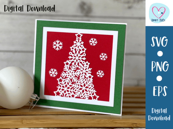 Download Christmas Card -Christmas Tree Snowflake - Christmas card Collection