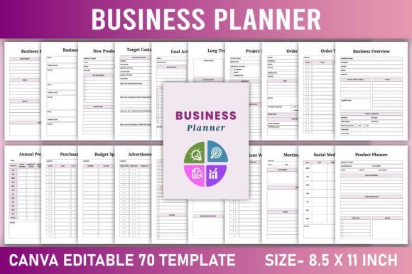 Download Editable Business Planner Canva Template - Business planner Collection