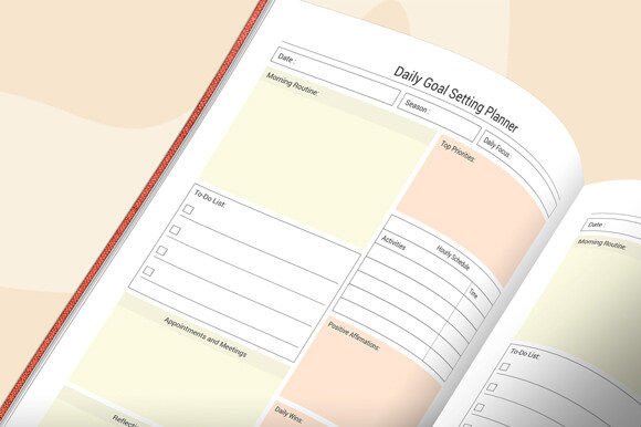 Download Daily Goal Setting Planner Kdp Interior - Kdp Collection