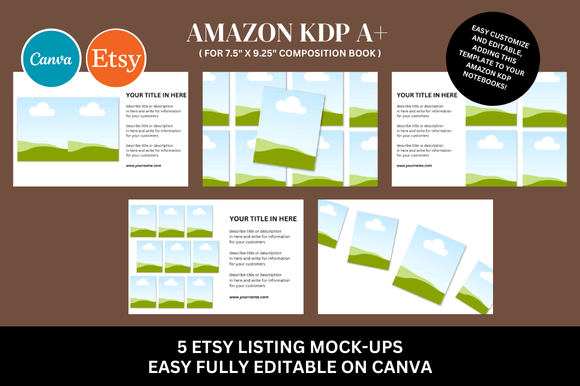 Download Amazon KDP a+ Canva Mockup Bundle - Kdp Collection
