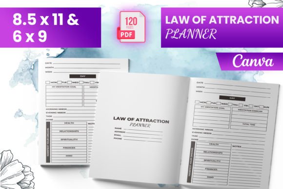 Download Law of Attraction Planner Canva (KDP) - Kdp Collection