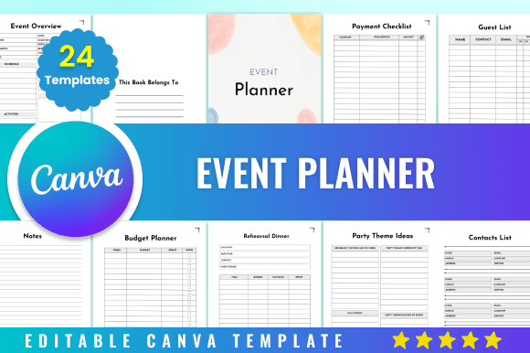 Download Editable Event Planner Kdp Canva - Kdp Collection