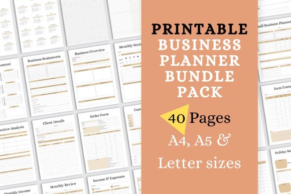 Download Printable Business Planner Bundle Vol.12 - Business planner Collection
