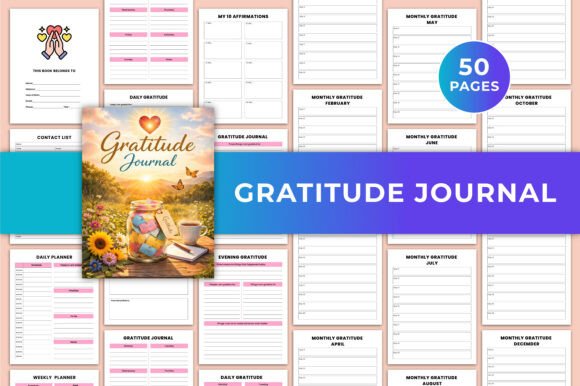 Download Gratitude Journal Canva KDP Graphic - Kdp Collection
