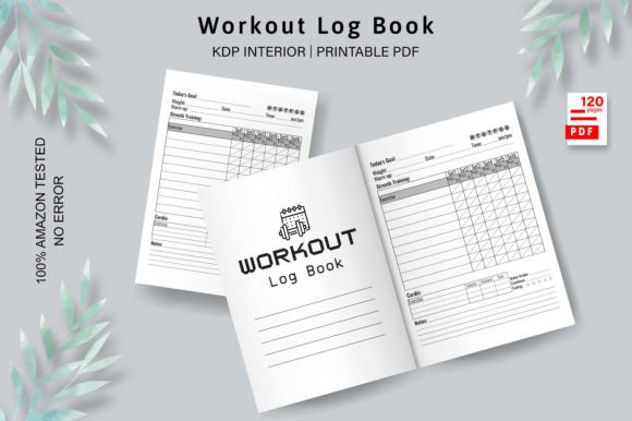 Download Workout Log Book KDP Interior Graphic - Kdp Collection