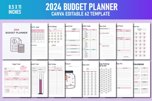Download 2024 Budget Planner Canva KDP - Kdp Collection