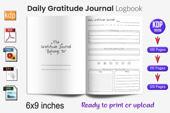 Download Daily Gratitude Journal Log Book | KDP I - Kdp Collection