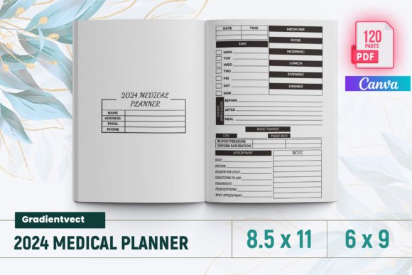Download (KDP) 2024 Medical Planner Canva - Kdp Collection