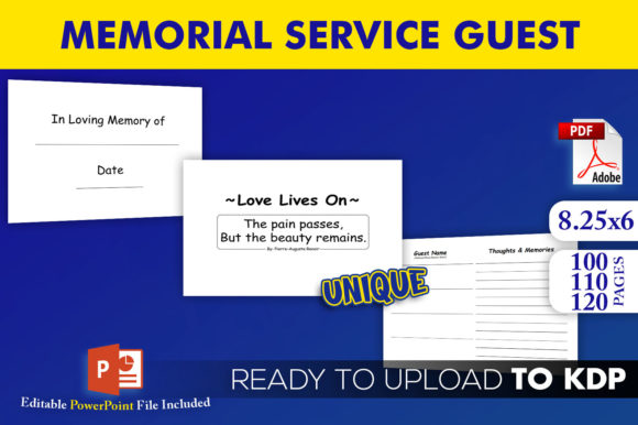 Download Memorial Service Guest Book KDP Interior - Kdp Collection