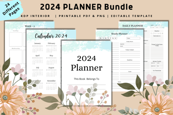 Download 2024 Planner Bundle | KDP Interior - Kdp Collection