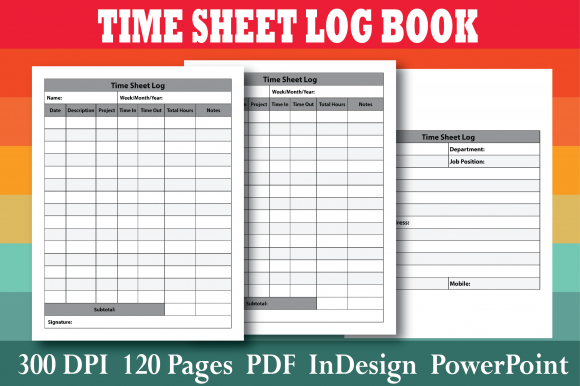 Download KDP Time Sheet Log Book Interior - Kdp Collection