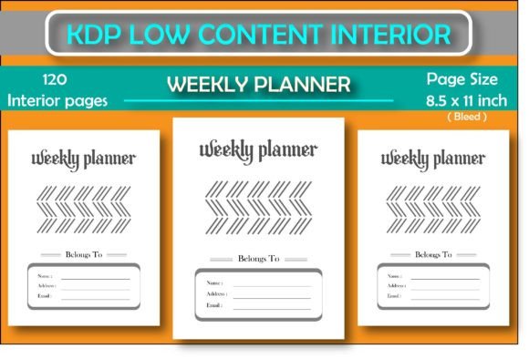 Download Weekly Planner for KDP Low Content Book - Kdp low content Collection