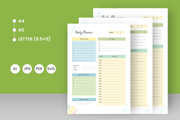 Download Daily Planner Page Activity Interior Kdp - Kdp Collection