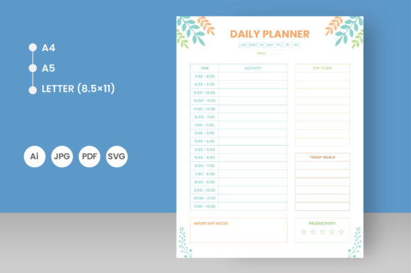 Download Daily Planner Page Activity Interior Kdp - Kdp Collection
