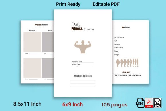 Download 100 Days Fitness Planner Kdp Interior - Kdp Collection