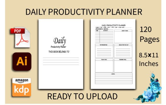 Download Daily Productivity Planner KDP Journal - Kdp Collection