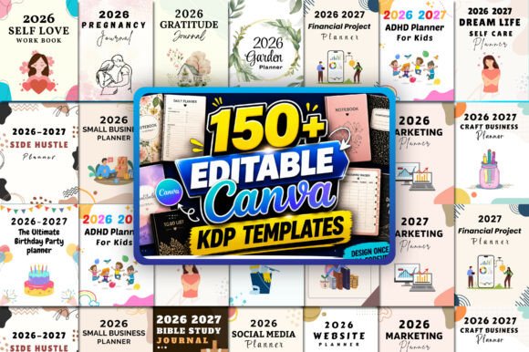Download 150+ Canva Editable KDP Planner Bundle - Kdp Collection