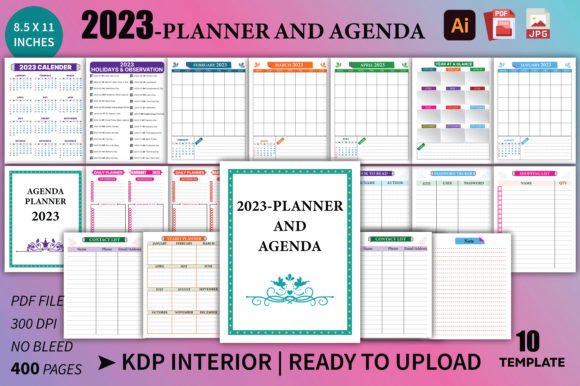 Download Editable KDP Planner and Agenda 2023 - Kdp Collection