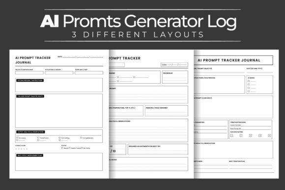 Download AI Prompt Tracker Log Book Interior PDF - Log book Collection