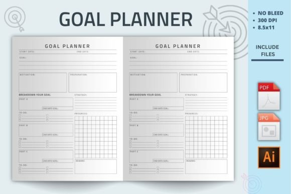 Download Goal Planner Kdp Interior - Kdp Collection