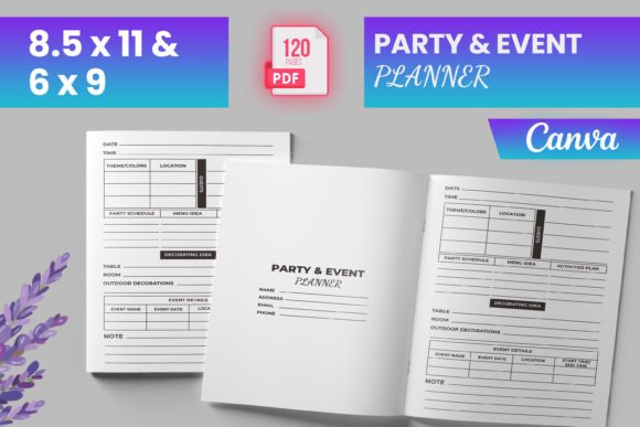 Download Party &amp; Event Planner Canva (KDP) - Kdp Collection