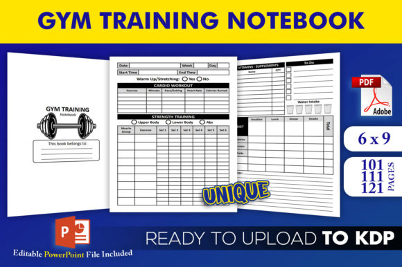 Download Gym Training Notebook | KDP Interior - Kdp Collection