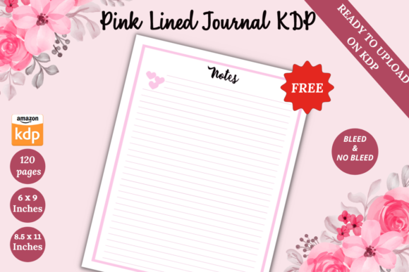 Download FREE Pink Lined Journal KDP Interior - Premium Resources