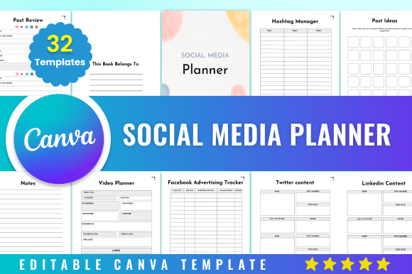Download Editable Social Media Planner Kdp Canva - Kdp Collection