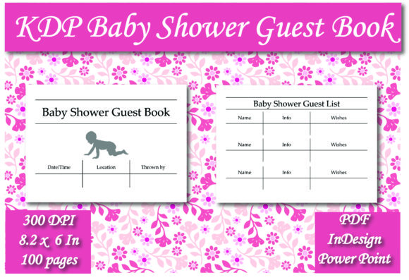 Download KDP Baby Shower Guest Book Interior - Kdp Collection