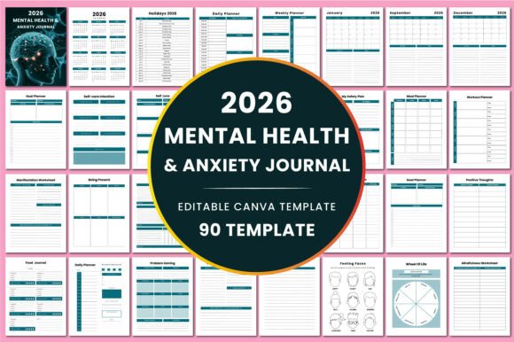 Download 2026 Mental Health &amp; Anxiety Journal KDP - Kdp Collection
