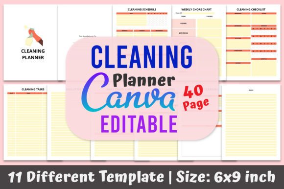 Download Cleaning Planner KDP Canva Template - Kdp Collection