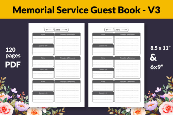 Download Memorial Service Guest Book for KDP - Kdp Collection