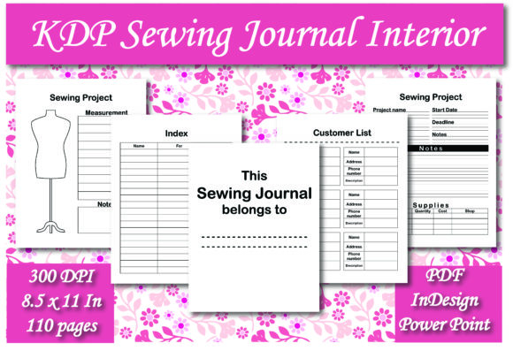 Download KDP Sewing Journal Interior - Kdp Collection