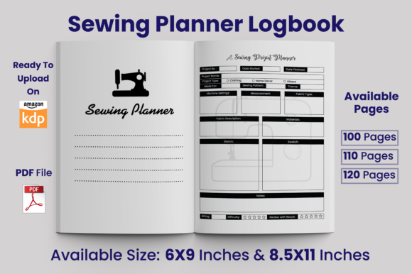 Download Sewing Project Planner KDP Interior - Kdp Collection