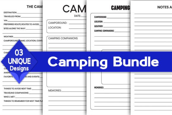Download Camping Log Book Bundle | KDP Interior - Kdp Collection