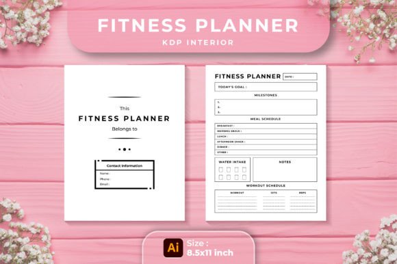 Download Fitness Workout Planner KDP Interior - Kdp Collection
