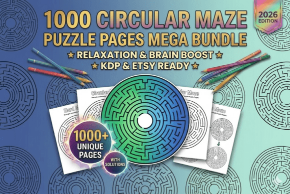 Download 1000 Hard Circular Maze Puzzles KDP - Kdp Collection