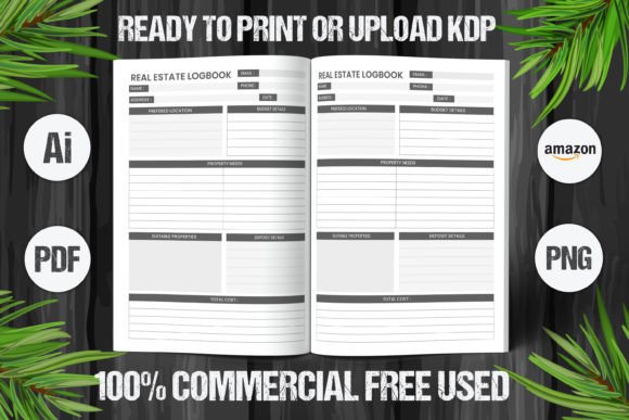 Download Real Estate Logbook 2023 KDP Interior 2 - Kdp Collection