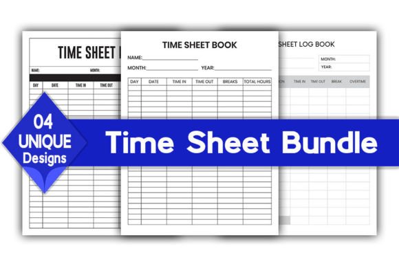 Download Time Sheet Log Book Bundle | KDP - Kdp Collection