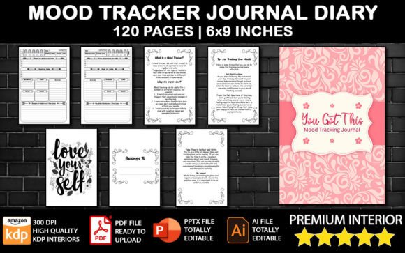 Download Mood Tracker Diary KDP Journal - Kdp Collection