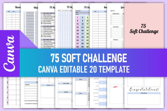 Download Editable 75 Soft Challenge Canva KDP - Kdp Collection