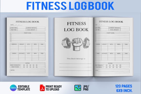 Download Fitness Log Book KDP Interior - Kdp Collection