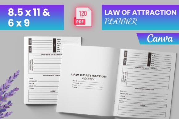 Download Law of Attraction Planner Canva (KDP) - Kdp Collection