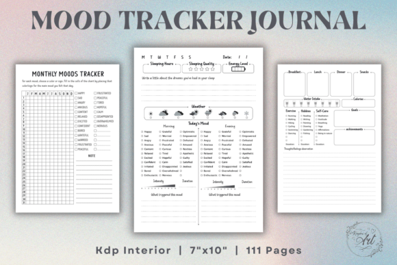 Download Mood Tracker Journal Interior for KDP - Kdp Collection